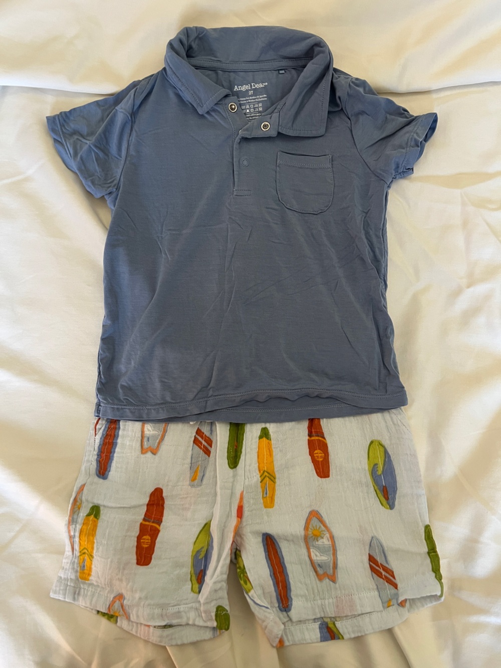 2T Angel Dear Boys Polo + Surfboard Shorts